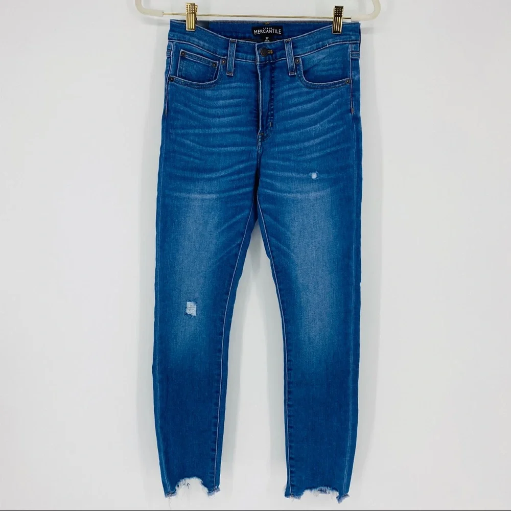 NWT NEW J. Crew High Rise Stretch Skinny Ankle Jean Medium Wash Size 27 - Picture 3 of 9
